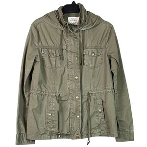(121) Ashley by 26 International Outerwear Olive Green Utility Jacket